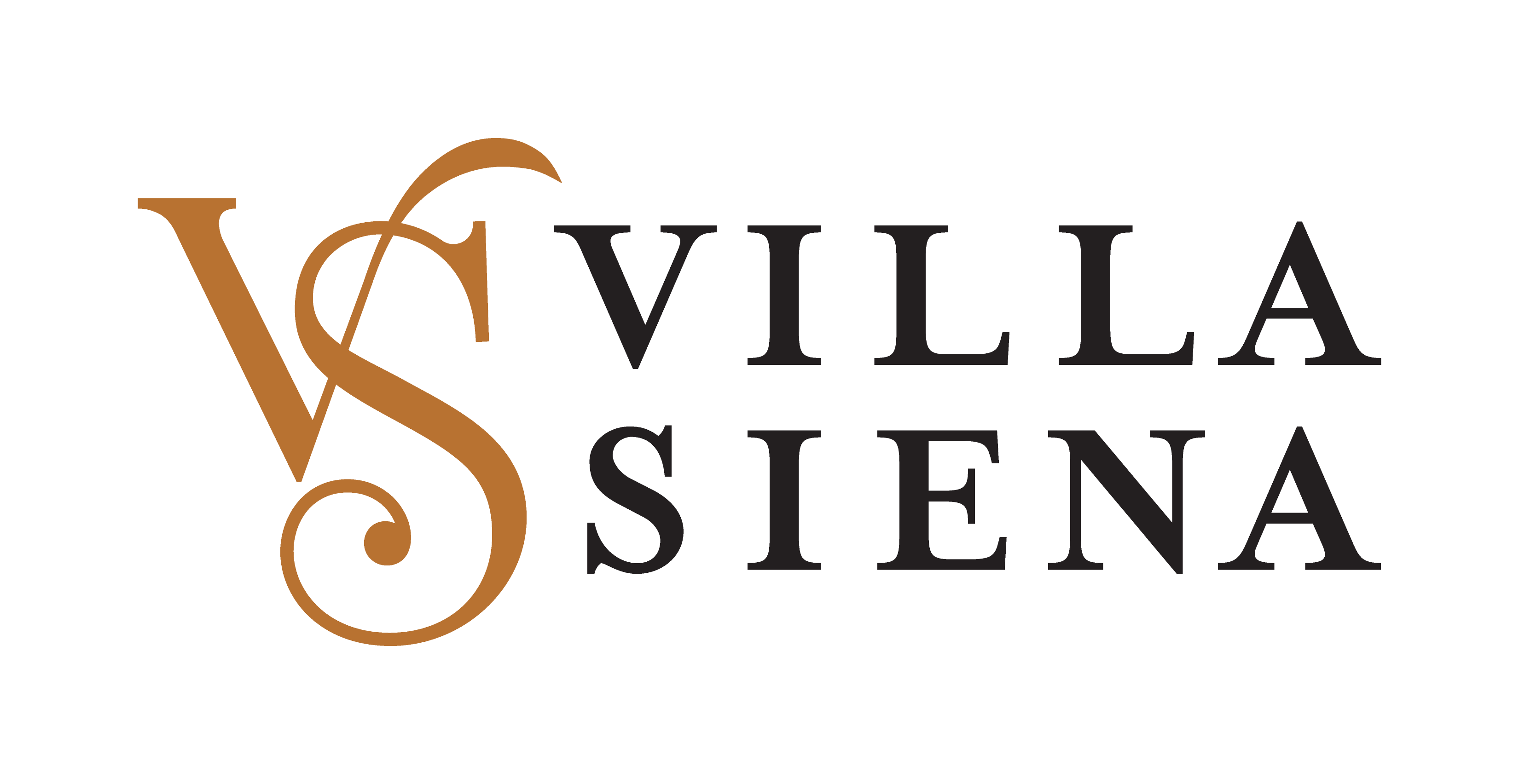 A logo with the text "VILLA SIENA" in a serif font.